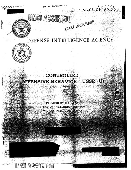 US Army Controlled Offensive Behavior USSR